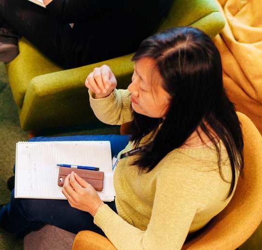 Members of the Academy of Primary Care research group in discussion