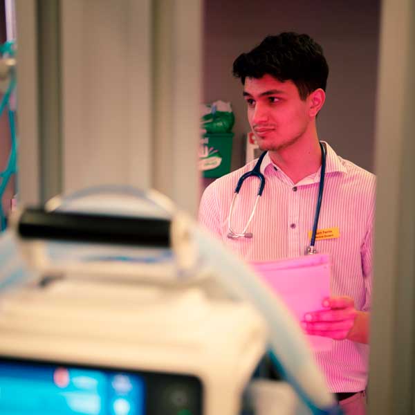 Medicine students on a clinical placement in ED at Hull Royal Infirmary