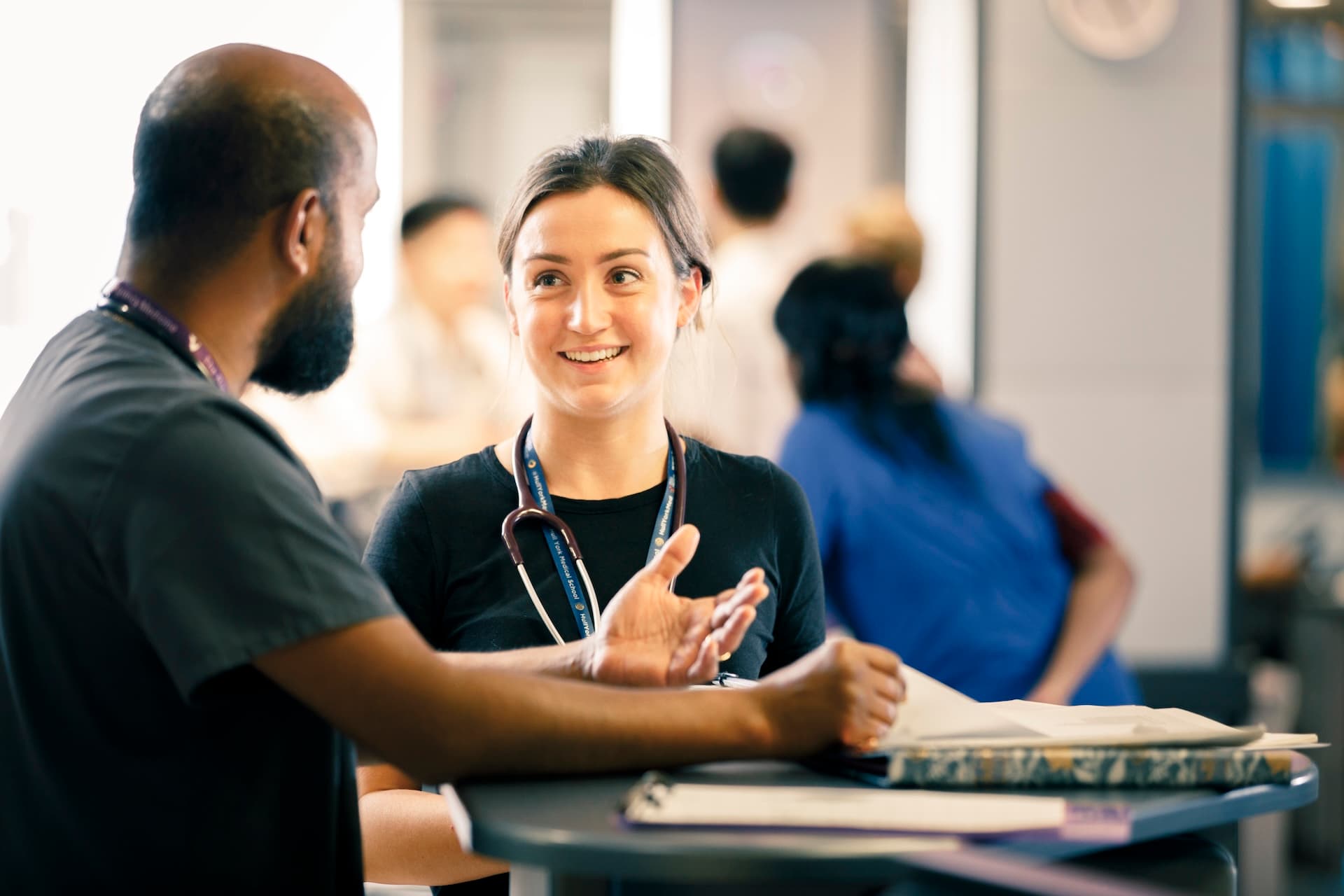 Students with ED consultant at Hull Royal Infirmary