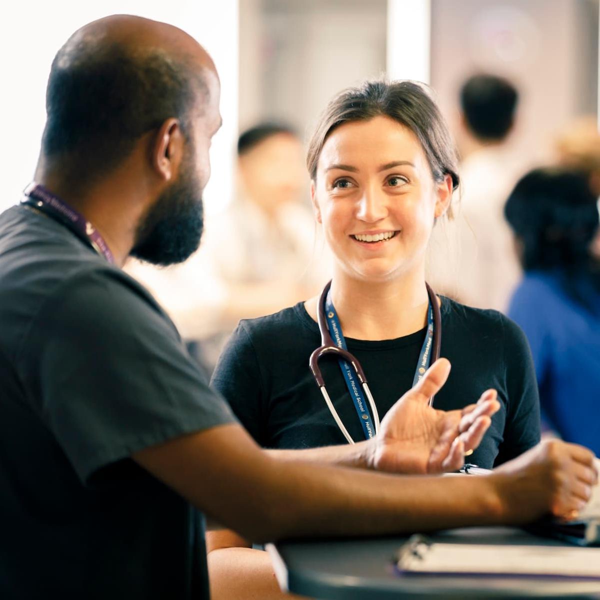 Students with ED consultant at Hull Royal Infirmary
