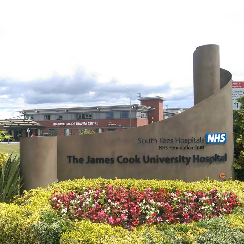 James Cook Hospital major trauma centre entrance