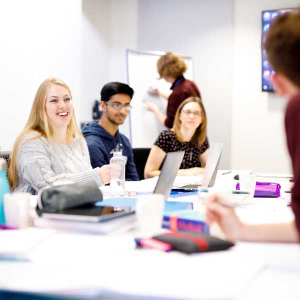 Students in a problem based learning session