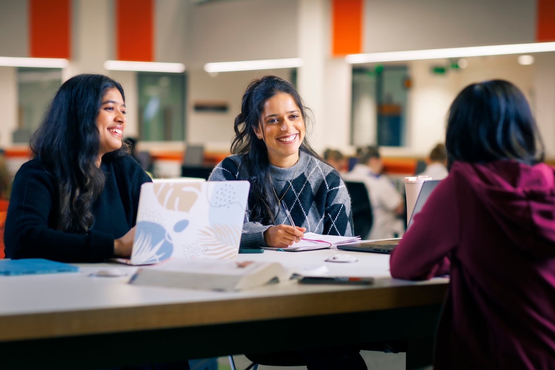 Group Hull York Medical School students working in the Allam Medical Building