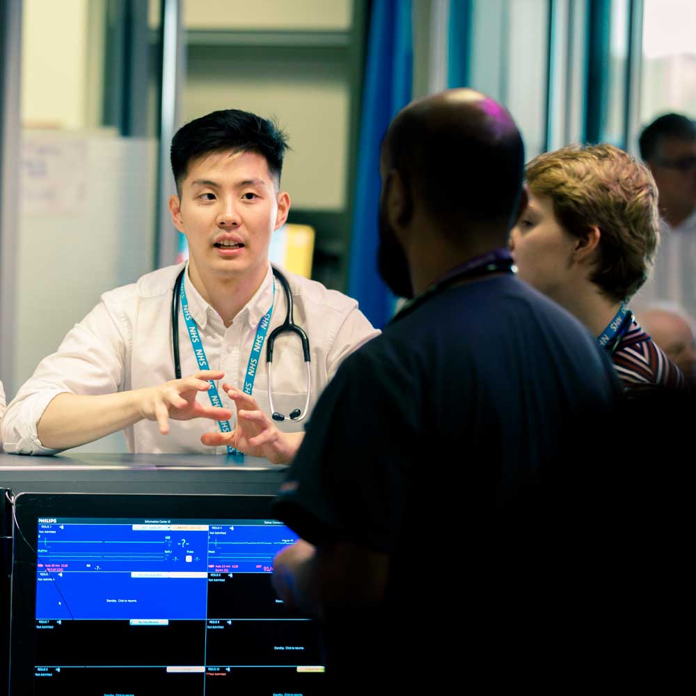 Students on clinical placement in ED at Hull Royal Infirmary