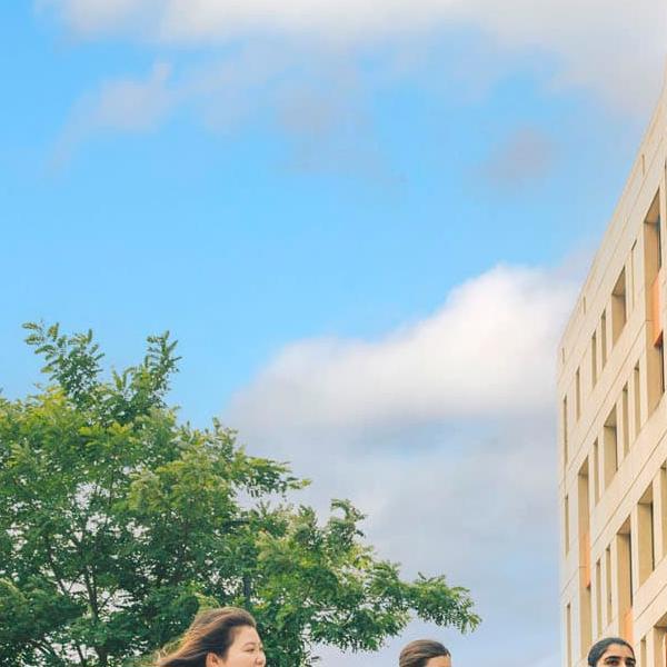 Pharmacology and Education students outside the Allam Medical Building