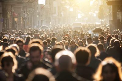 Crowded highstreet