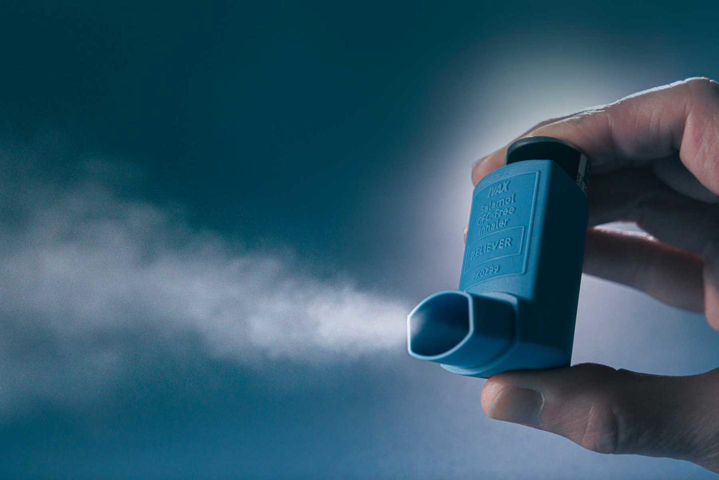 Blue inhaler