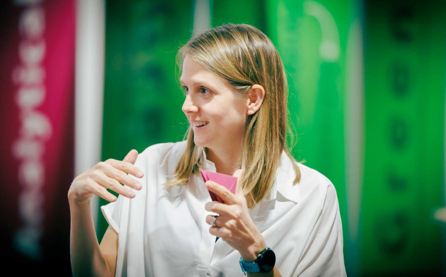 Health Professions Education student demonstrating