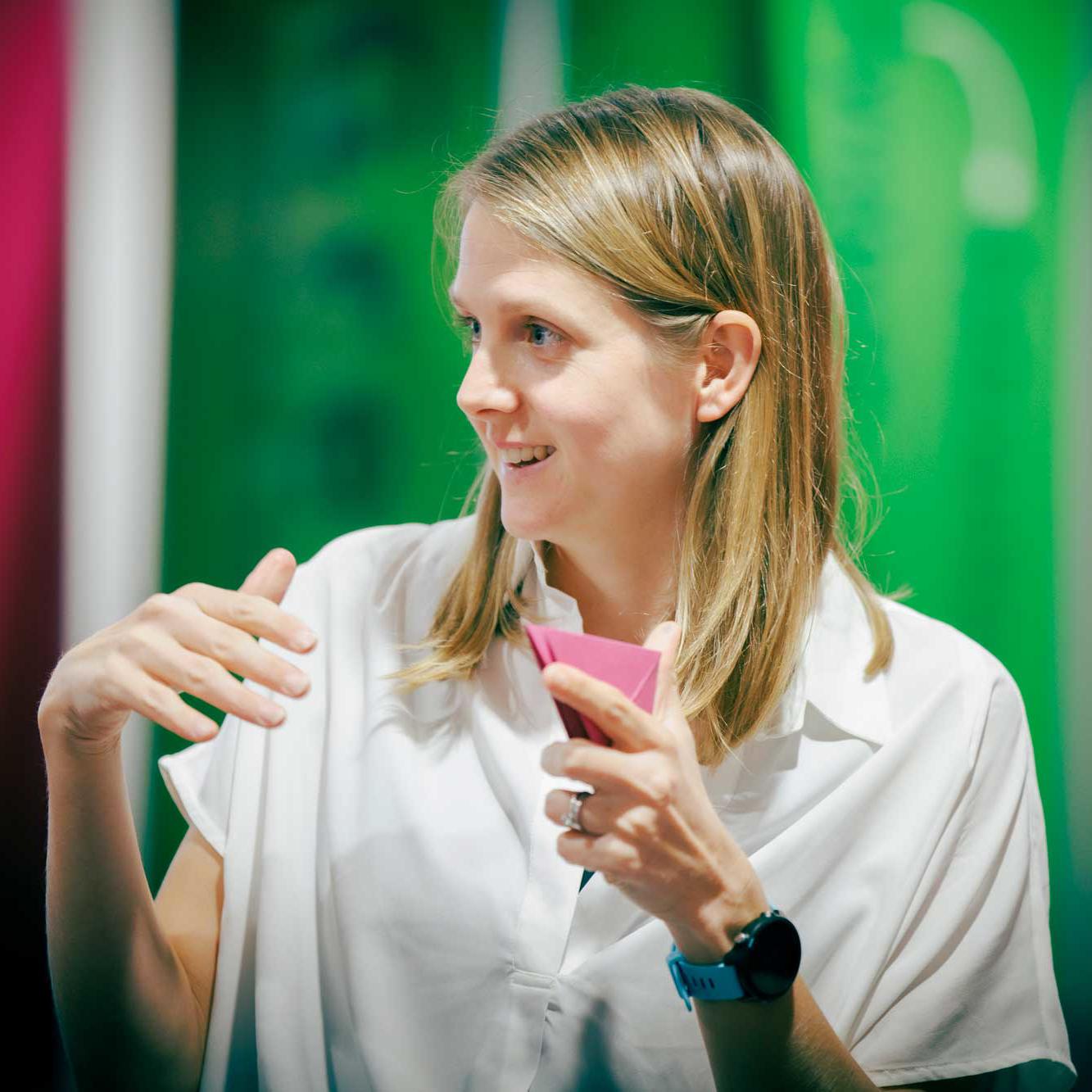 Health Professions Education student demonstrating