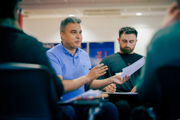Health Professions Education students in discussion