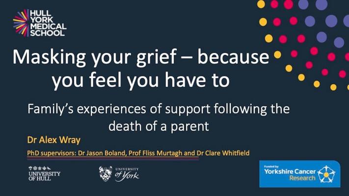Masking Your Grief – Because You Feel You Have to: Family’s Experiences of Support Following the Death of a Parent