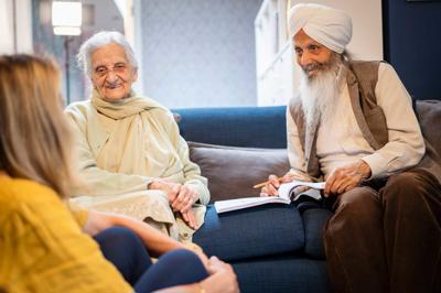 Older woman with carer