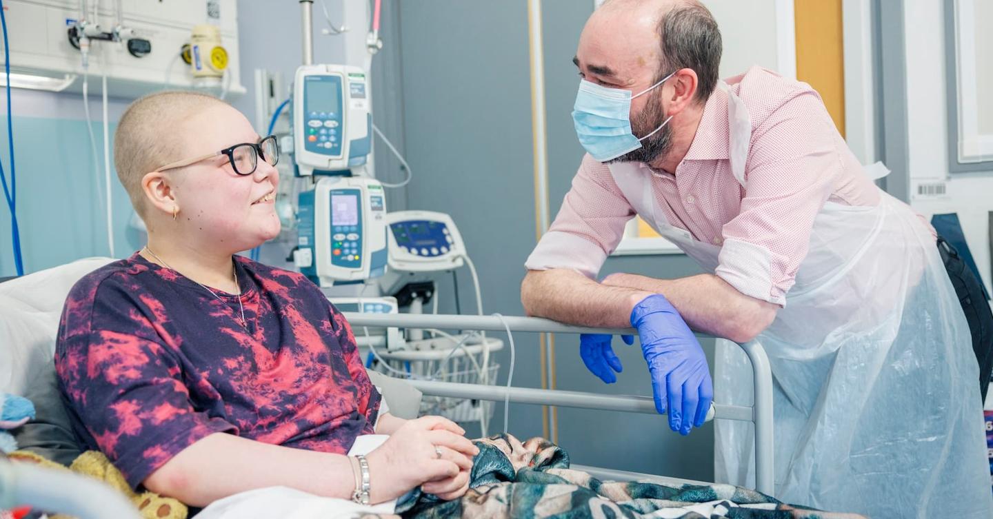 Dr Bob Phillips at Leeds General Infirmary Children's Oncology Ward