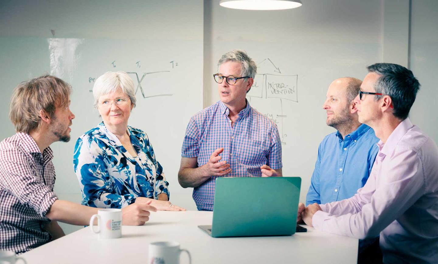 Members of the Wolfson Palliative Care Research Centre collaboratively working